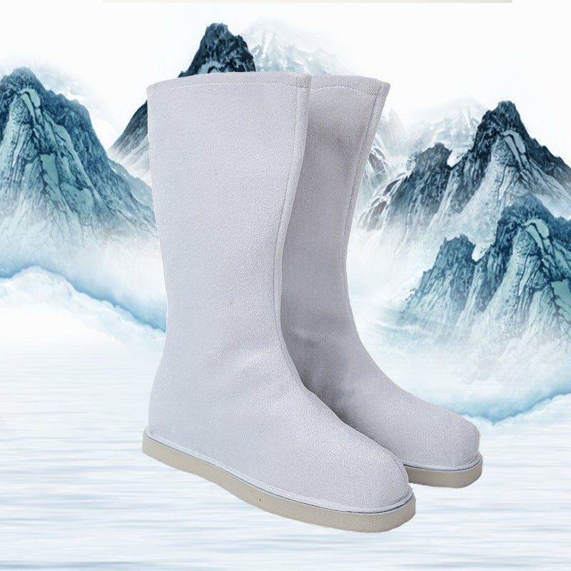 With Hanfu Boots Men'S And Women'S Royal Guards Ancient Ancient Style Martial Arts Primary School Students Retro Long Barrel Soap Boots - Image 5